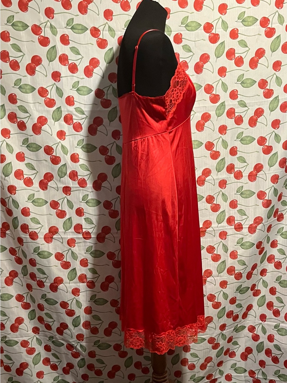 Red Slip Dress - Picture 3 of 9